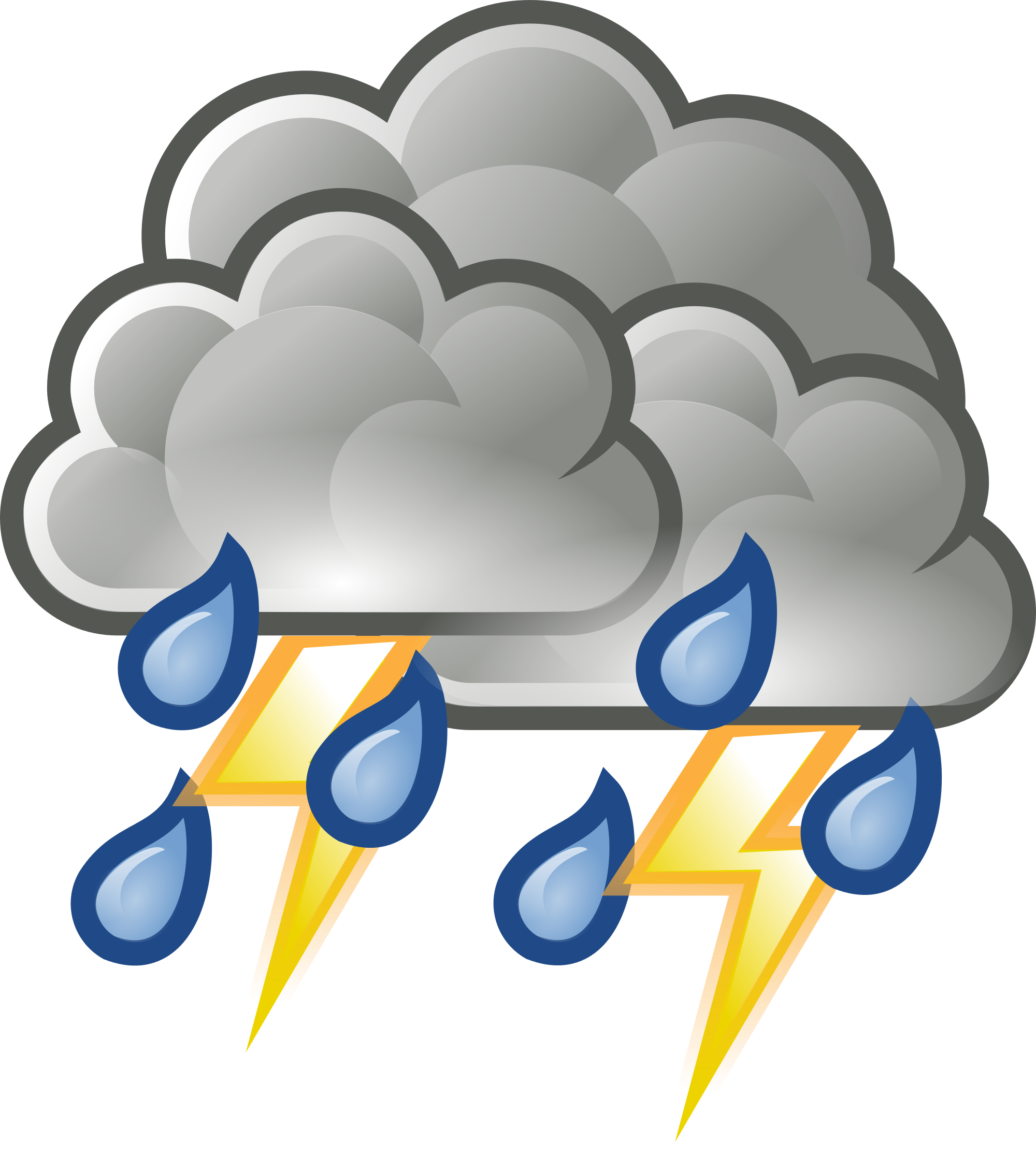 Storm Cloud With Lightning Clipart - Free Lightning Storm Cliparts ...